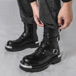 Disainer Uued Meeste Must Rock Punk Hip-hop Pandlaga Pahkluusa Kingad Botas Suurbritannia Mood Luksuslik Mootorratturi Kingad Zapatos Hombre 39 must