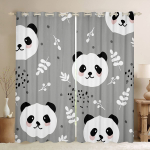 Armsad Panda Kardinad T&uuml;drukutele Poistele Lastele Multikad Hiigelpandad Akknakardin Magamistoa Elutoa Kaunistus Kardinad Pol&uuml;ester Ideaalne Piirkonna jaoks W100*H160(CM)-Hooks&2PCS