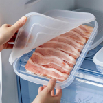 Plastikust kaanega s&auml;ilitusmahutid &otilde;hukindlad jahutus-juustu-liha-toidukonteinerid k&uuml;lmikute, s&uuml;gavk&uuml;lmiku, l&otilde;unakarbi k&uuml;psisehoidja jaoks One Size valge