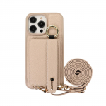 Ristkeha paelaga telefoni&uuml;mbris IPhone 15 14 Plus 13 12 11 Pro Max jaoks Kaardihoidja Rahakott Nahast Kate K&auml;e- ja &Otilde;larihmaga iPhone 14 khaki