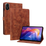 Reljeefne PU-nahast &uuml;mbris Xiaomi Redmi Pad 2 2025 11,0-tollisele mudelile 25040RP0AG 25040RP0AI, seisukate kaardipesa ja p&otilde;rutuskindlusega Redmi Pad 2 2025 must