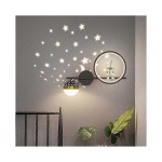 (must) Lastetoa seinalamp Creative Astronaut Cartoon Astronaut Starry Sky Magamistoa voodivalgusti white