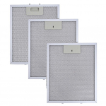3 metallist rasvafiltri komplekt RANGEMAS TER pliidikubudele, 300 x 250 mm h&otilde;bedane filter, rasvakindel k&ouml;&ouml;gikubu ventilatsioonifilter