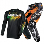 motokrossi riietekomplekt lastele Noorte s&auml;rgi ja p&uuml;kste komplektid laps roheline Mootorratta must 3 4 5 6 7 8 9 10 aastat Maastikus&otilde;idu &uuml;likond sinine oranž Enduro kross poiss t&uuml;druk S-20