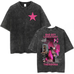 Theodora Boss Lady Tuur Pesitud Vintage T-s&auml;rk Mehed Naised Hip Hop Mood T-s&auml;rk Vabaaja Puuvillased L&uuml;hikeste Varrukatega T-s&auml;rgid Topid S black