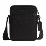 COACH Sullivan 16 Logoga Reljeefne Sile Vasikanahast Crossbody &Otilde;lakott V&auml;ike Meeste Must must