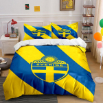 Sinine-kollane Rootsi embleem. Voodipesukomplektid Tekikotikomplektid Tekikotid Padjap&uuml;&uuml;rid(1 * Tekikott 2 * Padjap&uuml;&uuml;ri (tekk ei kuulu komplekti)) 135x200cm