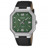 Casio Standard Series 50M Veekindel Spordi Kvartsliikumine Nahkrihmaga K&auml;ekell Roheline Tihvt Meeste kellad MTP-B195L-3AV Green Dial