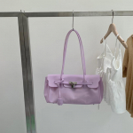 SHELKSBAG 2026 Uued suvised k&auml;ekotid naistele K&auml;ekotid PVC Veekindel Kommiv&auml;rvi Igap&auml;evane Rannakott K&uuml;lje all olev &Otilde;lakott 37X14X20CM lavendel