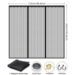 Magnetiline s&auml;&auml;seuks, Kahepaneeliga magnetiline s&auml;&auml;seuks, Putukav&otilde;rk, Sobib garaažiustele, liugustele ja aiav&auml;ravatele&mdash;Must 123*243cm/48.4*95.6"