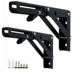 2tk Campervan kokkupandav kronstein laudriiul Haagissuvila must viimistlus roostevabast terasest mini kokkupandav laud autotarvikud Black 1 Pair