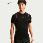 Nike meeste &uuml;mmarguse kaelusega l&uuml;hikeste varrukatega T-s&auml;rk L black