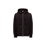 Moncler KevadSuvi23 Logo Jacquard T&otilde;mblukuga Kapuutsiga Dressipluus Pikkade Varrukatega Meeste dressipluus Must I10918G0000689A1B999 L