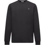 Moncler nahast logo pikkade varrukatega puuvillane t-s&auml;rk Meeste pealisr&otilde;ivad K20918D0001789AYY999 L black