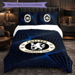 Chelsea FC 3-osaline voodipesukomplekt Pehme tekikott komplekt padjap&uuml;&uuml;ridega Tr&uuml;kitud magamistoa dekoratsioonikomplekt koju 200cm*200cm