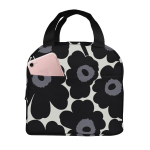 Marimekko lillemustriga isoleeritud l&otilde;unakott bento termiline soojas hoidev kott-kott jahutuskott veekindel unisex suur mahutavus &otilde;pilane.