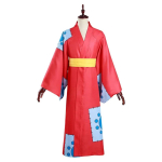 Monkey D Luffy Wano riigi saaguse Cosplay Kost&uuml;&uuml;m M&uuml;ts Kimono Yukata riietus Aangepaste Halloween Kost&uuml;&uuml;mid L red