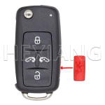 DR 4/5 Nupuga Asendus Flip HU66 Autov&otilde;tme Kest Korpuse Puldiga Volkswagen VW Sharan Multivan T5 Caravelle MPV jaoks 4Plus1 Button gray
