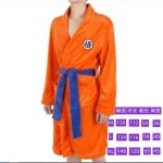 S&uuml;gis ja Talv Laste Meeste ja Naiste Cos Suur Suurus Animatsioon Seitse Draakoni Palli Wukong Hommikumantel Flanell Koduriided Pidžaama Pidžaama M orange