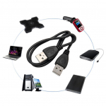Must USB 2.0 isasest isasest pikendus&uuml;henduse adapteri kaabli andmejuhe 0,5 m