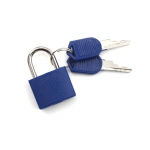 Mini tugevast terasest tabalukust reisikohvrisahtel &uuml;hiselamu lukud 2 v&otilde;tmega tumesinine