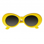 Retro Clout kaitseprillid Oval Mod Fashion Kurt Cobain inspireeritud prillid valged