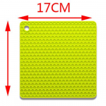 17cm X 17CM silikoonist lauapealne k&auml;rbsesidutav helmematt helmeste hoidja k&auml;rbse sidumismaterjal kollane/roheline