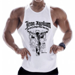 SCIONE Meeste Fitness Vest Meeste Hingavad Treeningtopid Casual Moisture Higistamine Varrukateta S valge