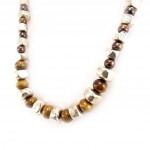 Les Tr&eacute;sors De Lily [C5021] - Collier Cr&eacute;ateur 'Kilimanjaro' Marron Argent&eacute; pruun