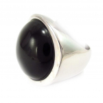 Bague Argent 'Ruth' Noir argent&eacute; (rhodi&eacute;) - 23x25 mm 54 must