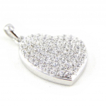 Les Tr&eacute;sors De Lily [H2643] - Pendentif Argent 'Love Divine' Blanc valge