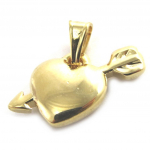 Les Tr&eacute;sors De Lily [M9480] - Pendentif Plaqu&eacute; Or 'Love' (fl&egrave;che de cupidon) dor&eacute; - 17x16 mm kuld