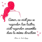 Les Tr&eacute;sors De Lily [Q4815] - Planche de stickers 'Citations' ('Aimer- . . . c'est regarder ensemble dans la m&ecirc;me direction - St Exupery') - 50x70 cm must