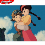 Teemantmaaling Maastik Teemantmosaiigist maastik Kodukaunistus Teemanttikandid T&auml;isruudukujuline L&otilde;petamata k&auml;sitsi valmistatud k&auml;sit&ouml;&ouml; 20X30CM