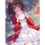 5D DIY &uuml;mmargune t&auml;is&uuml;mmargune teemantmaaling Anime teemanttikandid T&auml;ielik kodu dekoratiivne kingitus 20X30CM punane