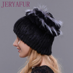 Talvine naaritsa karusnahast m&uuml;ts naistele h&otilde;bedast karusnahast silmkoeline m&uuml;ts Rebase karusnahaga kuduv naiste nokam&uuml;ts roosa