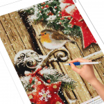 Evershine 5D DIY Teemanttikandid Lind Talvine Teemantmaal Loom Ristpistes Lume seina kunstkaunistus Full Round 20X30CM