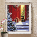 5D Teemantmaal t&auml;ispuur Kodukaunistus Mosaiik Loom Ristpistes Tikand Seinakleebis Teemantkunst Full Round 20X30CM