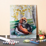 Kodukaunistuse maalimine numbrite j&auml;rgi K&auml;sitsi maalitud DIY digitaalne &otilde;limaal Dekompressioon l&otilde;uendimaal 40x50cm no frame