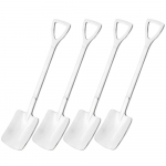 4 tk mitmev&auml;rviline magustoidu kohvilusikate s&ouml;&ouml;giriistade komplekt roostevabast terasest labida lusika komplekt j&auml;&auml;tise segamise lusika t&ouml;&ouml;riista loominguline teelusika komplekt 4pcs Square spoons h&otilde;be