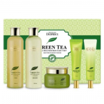 Premium Deoproce Green Tea Total Solution Skin Care 5-osaline komplekt