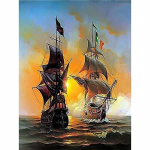 DIY 5D teemantmaaling t&auml;is &uuml;mmargune vaigust purjekas teemantkunst tikandid merevaatega ristpistes teemantmosaiik kodukaunistus Full Round 15x20CM