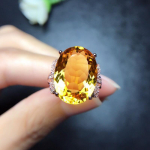 Bella Box uus moodne temperament printsess liblikas ovaalse kujuga kollased avamisr&otilde;ngad naistele tsirkoonist emadep&auml;eva peen ehe kingitus Adjustable Opening kollane