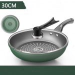 Mittekleepuva panniga pann mikro&otilde;liga suitsuinduktsioonpliit gaasipliit universaalne pann 30cm with lid