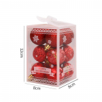 12 TK J&otilde;uluelektroplasti palli kinkekarp J&otilde;ulupuu ripats Bright Ball Matt Ball J&otilde;ululae P&uuml;hade Peokaunistus 4CM-12PCS punane