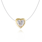 Les Tr&eacute;sors De Lily [R7218] - kullatud kaelakee  Love  valge kuld - 40 cm - 7x7 mm valge