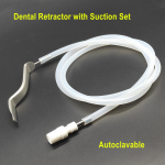 1 set Dental Minnesota Cheek Retractors Tongue Lip Cheek Mouth Opener with Suction Tube Dentist Surgical Tool Autoclavable 1 set whole