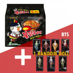 Samyang Buldak Chicken Fried Korea Ramen 5tk Ramen 5p+ Random BTS Doll