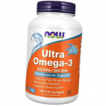 Omega 3, Ultra Omega-3 kalaželatiin, Now Foods 180 geelikapslit (67128027) 180softgels