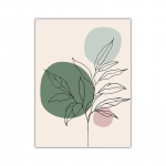 Abstraktne Leht Inimese N&auml;gu K&otilde;ver Plokk V&auml;rv Kaktus Line Plakat P&otilde;hjamaade Seinakunst L&otilde;uendimaal Prindi pilte Elutoa sisustus A4 21x30cm No Frame